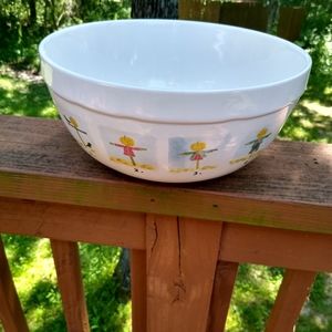 Rae Dunn Trick or Treat 10 Ceremaic Bowl Scarecrow